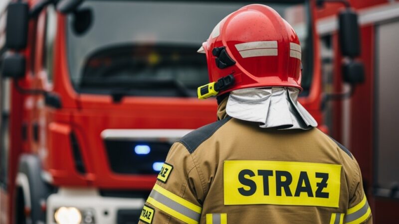 Pożar drewnianego domu: Mieszkaniec ocalał, ale budynek spłonął doszczętnie