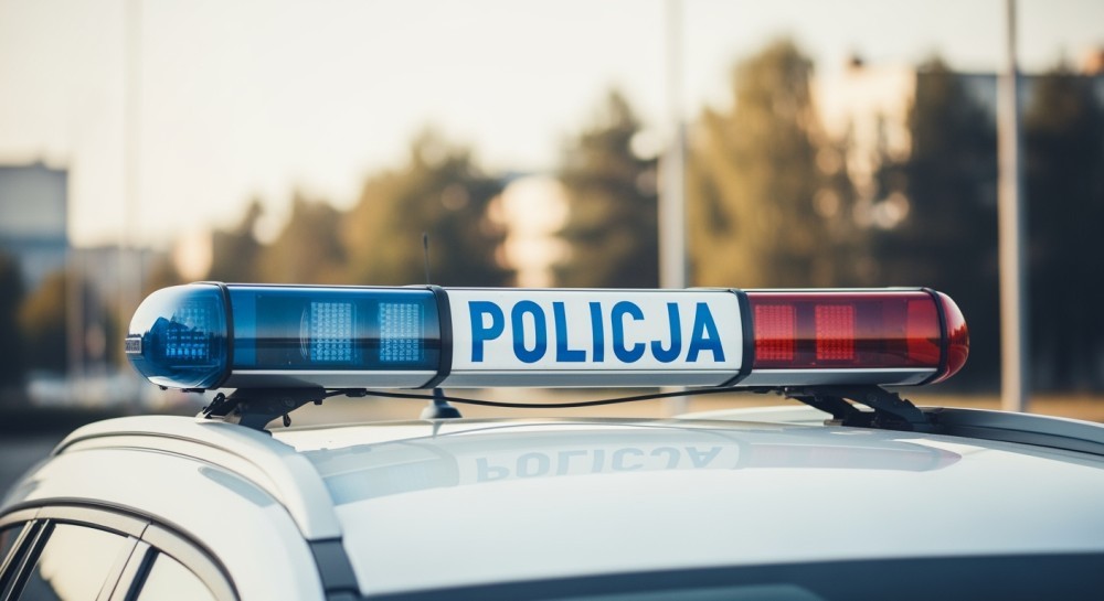 Ranny pies błąkał się na S-61. Policjanci ruszyli mu na pomoc